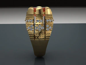 классическое мужское кольцо 3D Модель