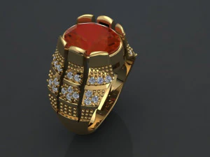 классическое мужское кольцо 3D Модель