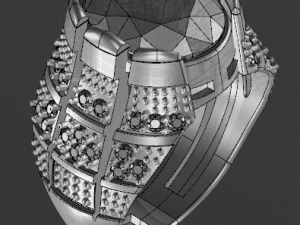 классическое мужское кольцо 3D Модель
