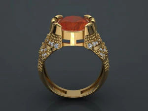 классическое мужское кольцо 3D Модель