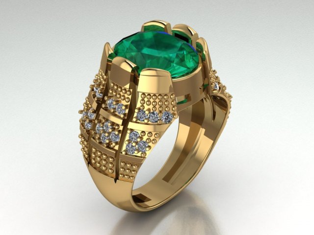 classic ring for men 3D Model .c4d .max .obj .3ds .fbx .stl .blend 
