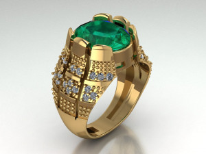 classic ring for men 3D Model