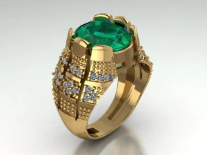 anello classico da uomo Modello 3D