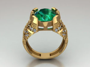 классическое мужское кольцо 3D Модель