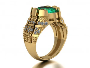 классическое мужское кольцо 3D Модель