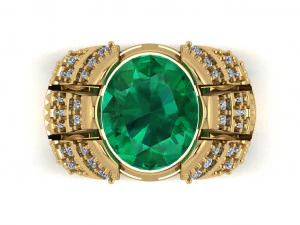 классическое мужское кольцо 3D Модель