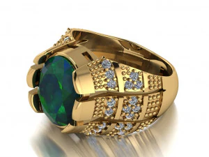 классическое мужское кольцо 3D Модель