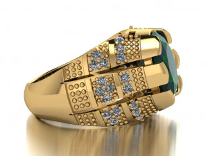 классическое мужское кольцо 3D Модель