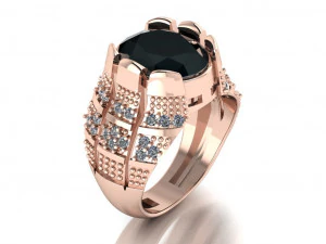 классическое мужское кольцо 3D Модель