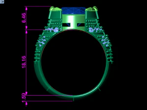 классическое мужское кольцо 3D Модель