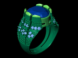 классическое мужское кольцо 3D Модель