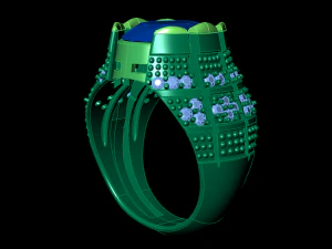 классическое мужское кольцо 3D Модель