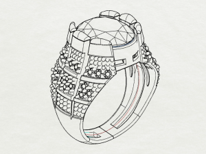 classic ring for men 3D Model