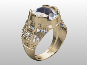 classic ring for men 3D Model