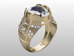 классическое мужское кольцо 3D Модель