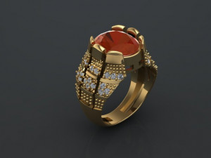 classic ring for men 3D Model