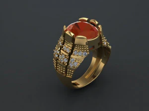 классическое мужское кольцо 3D Модель