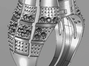 классическое мужское кольцо 3D Модель