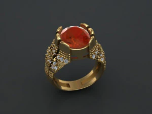 классическое мужское кольцо 3D Модель