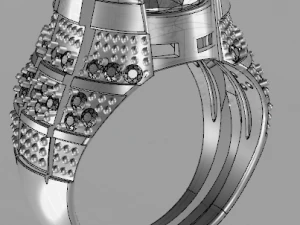 классическое мужское кольцо 3D Модель