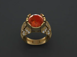 классическое мужское кольцо 3D Модель