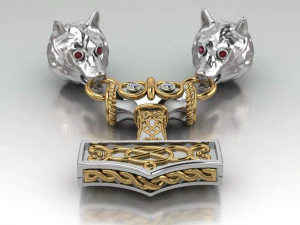 wolf pendant 3D Model