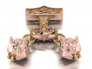 wolf pendant 3D Model