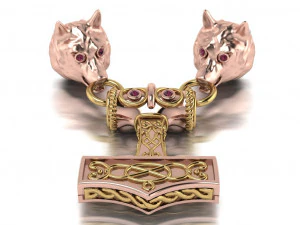 wolf pendant 3D Model