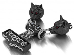 wolf pendant Modèle 3D