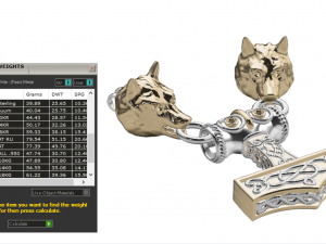 wolf pendant Modèle 3D