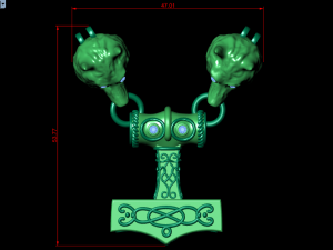 wolf pendant Modèle 3D