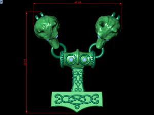 wolf pendant 3D Model