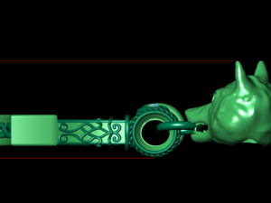 wolf pendant Modèle 3D