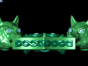 wolf pendant Modèle 3D