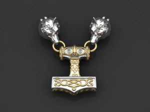 wolf pendant 3D Model