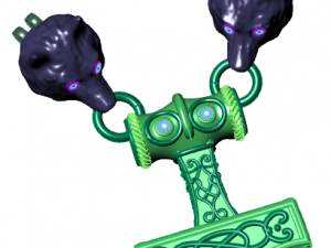 wolf pendant Modèle 3D