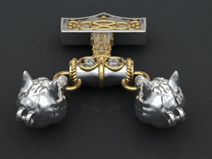 wolf pendant Modèle 3D