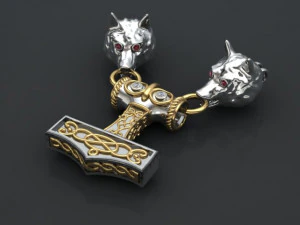 wolf pendant 3D Model