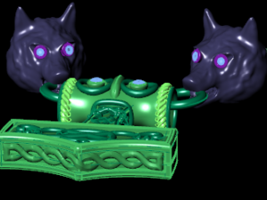 wolf pendant Modèle 3D