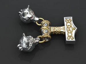 wolf pendant 3D Model