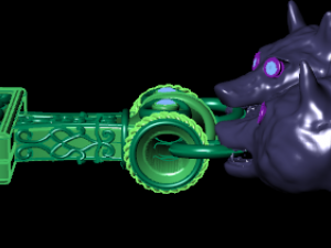 wolf pendant Modèle 3D