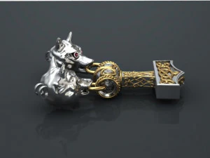 wolf pendant 3D Model
