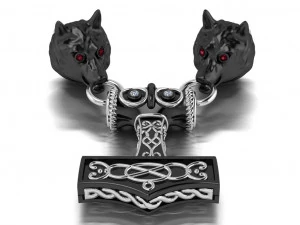 wolf pendant 3D Model