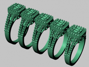 halo engagement ring Modelo 3D