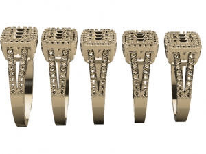 halo engagement ring Modelo 3D