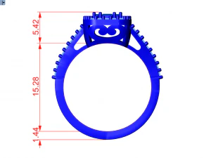 halo engagement ring 3D Model