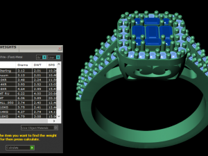 halo engagement ring Modelo 3D