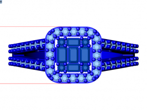 halo engagement ring Modelo 3D