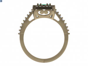 halo engagement ring Modelo 3D