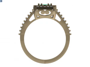 halo engagement ring 3D Model